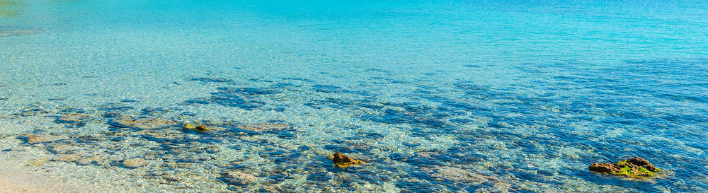 High angle view of sea shore