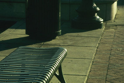 Low section of woman standing on tiled floor