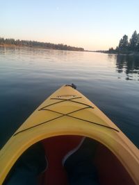 Low angle view of boat in water