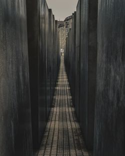 Narrow footpath at holocaust memorial