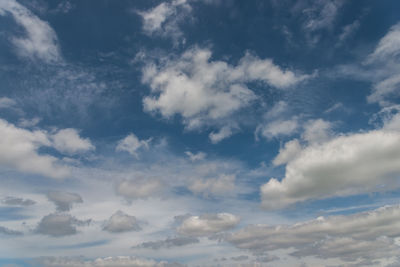 Low angle view of clouds in sky