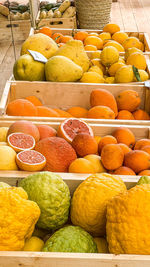 Full frame shot of fruits for sale at market stall