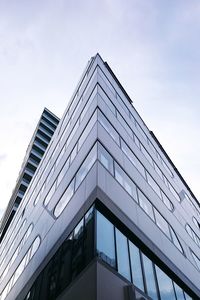 Low angle view of modern building against sky