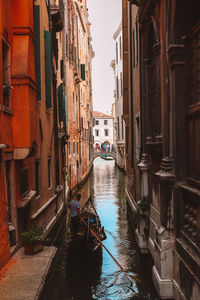 Canal amidst buildings in city