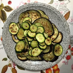 Directly above shot of vegetables in plate