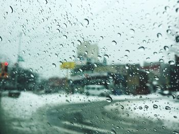 Raindrops on glass window