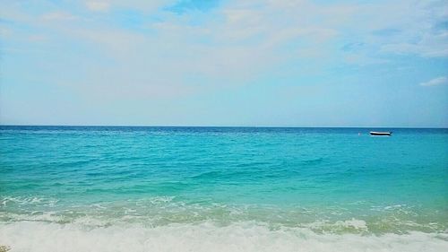Scenic view of seascape against sky