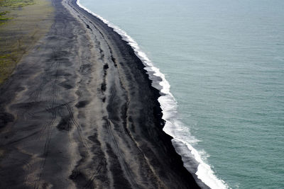 High angle view of beach