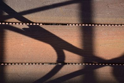 Close-up of shadows on wall