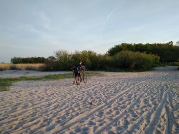 Man riding bicycle