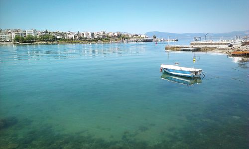 Boats in harbor