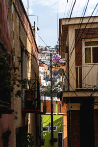 Low angle view of buildings against sky