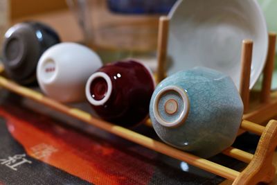 Close-up of toy on table