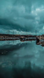 Reflection of clouds in water