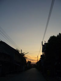 Electricity pylons at sunset