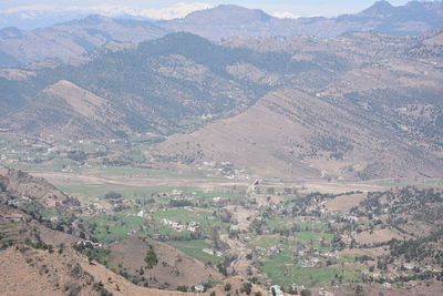 High angle view of valley