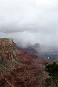 Scenic view of landscape against cloudy sky