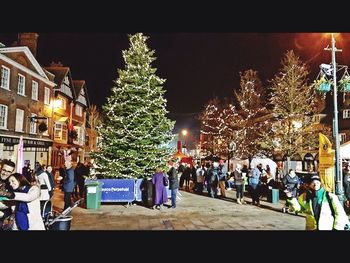 Christmas tree at night