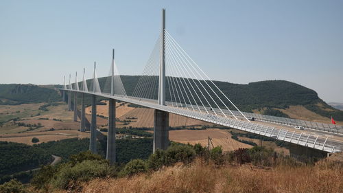 View of bridge against clear sky