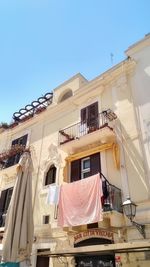 Low angle view of apartment building
