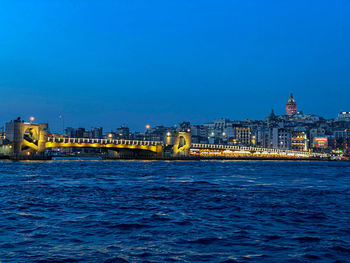 Winter afternoon at galata bridge, istanbul