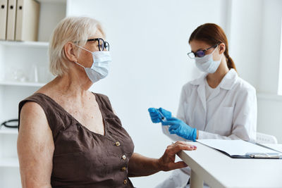 Midsection of woman working