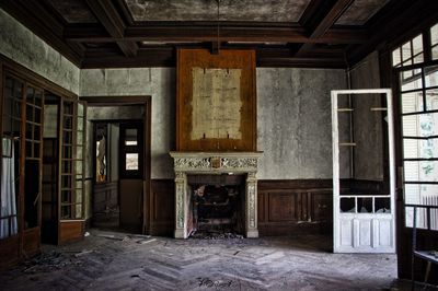 Interior of abandoned building