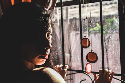 Close-up of young woman