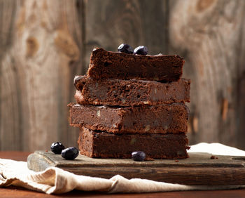 Close-up of chocolate cake