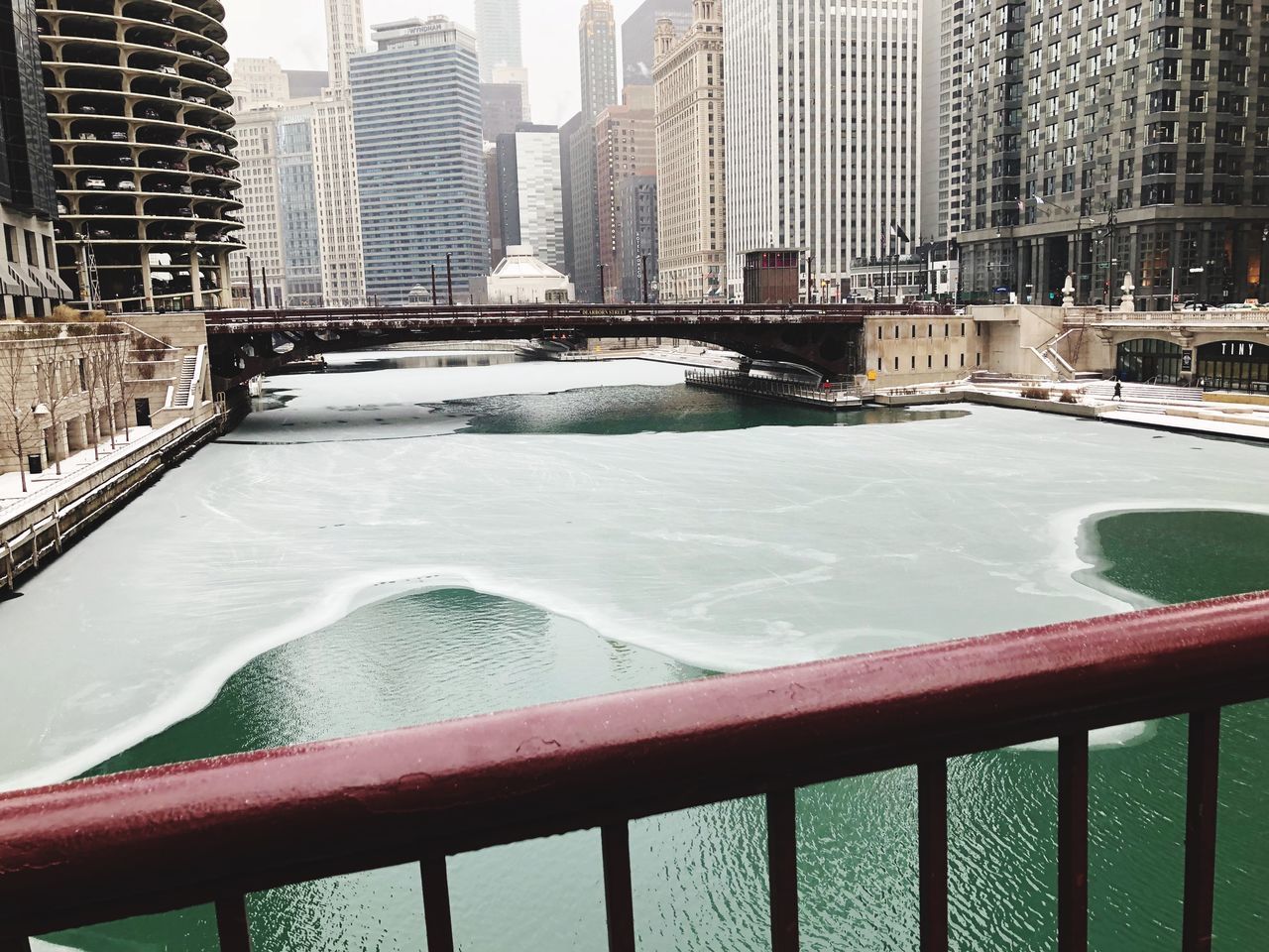 BRIDGE OVER RIVER IN CITY