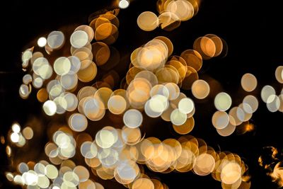 Defocused image of illuminated lights