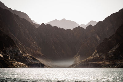 Hatta cliffs in nature in dubai - uae