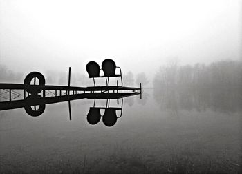 Reflection of trees in water