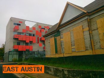 Low angle view of information sign