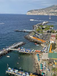 View from above, sorrento naples, in italy 