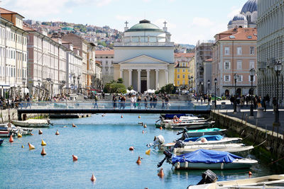 Church of sant'antonio taumaturgo on gran canal in trieste, italy