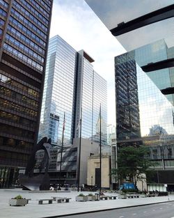 Low angle view of modern building