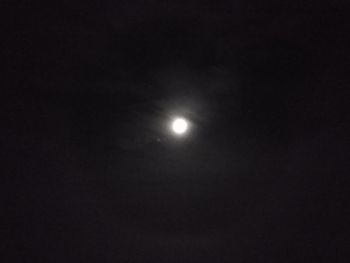 Low angle view of moon in sky