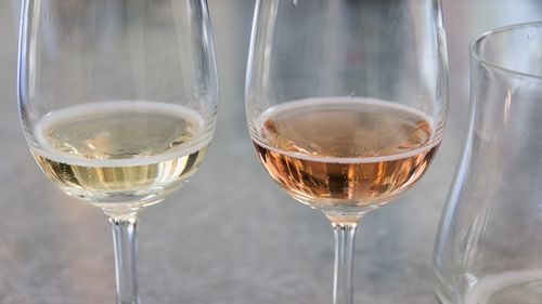 Close-up of beer in glass