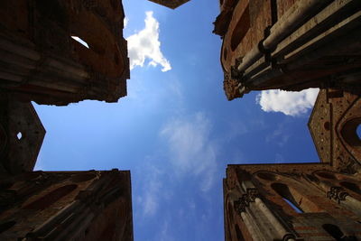 Low angle view of historical building against sky