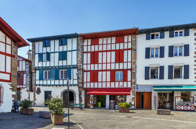 Buildings against blue sky