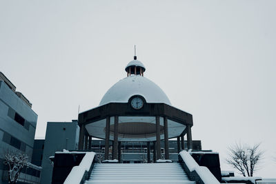 Low angle view of building against clear sky