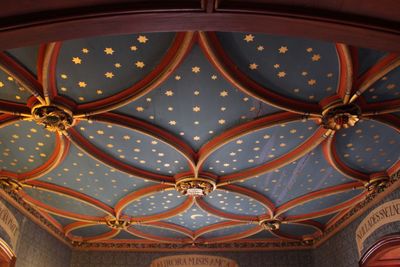 Low angle view of ornate ceiling