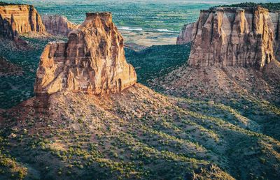 Scenic view of rocky mountains