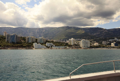 Black sea shore view. yalta city