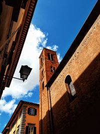 Low angle view of old building against sky