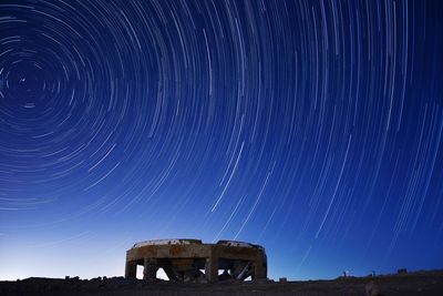 Low angle view of star field against sky at night