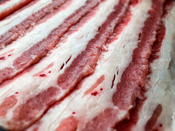 Full frame shot of meat at market stall