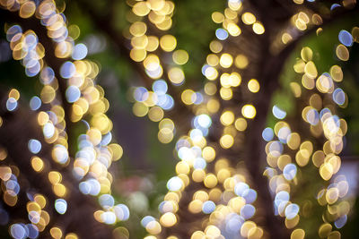 Defocused image of illuminated lights