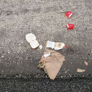 High angle view of road